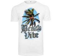 Mister Tee Spiaggia Vibe Té Uomo T-Shirt Strand Palme Cotone Jersey