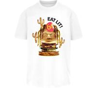Mister Tee T-shirt Eat Lit Oversize Tee White XL Bianco