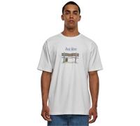 Mister Tee Credits Oversize Tee T-Shirt, White, S Unisex-Adulto