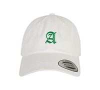 Urban Classics Cappello da baseball 'Letter' verde erba / bianco, Taglia 55-60