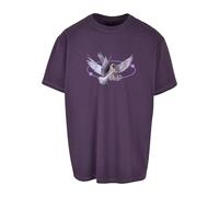 Mister Tee Vive la Liberte Oversize Tee, T-shirt, Uomo, Viola (Purplenight), 5XL