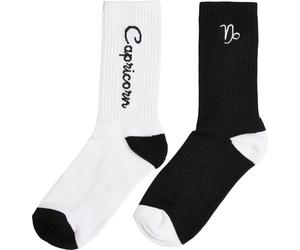 Mister Tee Zodiac Socks 2-Pack Black/White Capricorn EUR 48 Multicolore