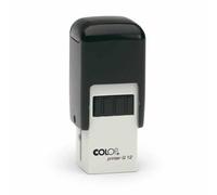 Mister Timbri Timbro Autoinchiostrante Quadrato 12x12mm Personalizzabile - 3 Righe di Testo, Ecologico e Ideale per Dati Aziendali o Firma