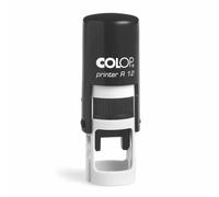 Mister Timbri Timbro Autoinchiostrante Rotondo Ø12mm Personalizzabile - 2 Righe di Testo, Ecologico e Ideale per Dati Aziendali o Firma