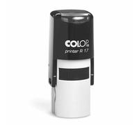 Mister Timbri Timbro Autoinchiostrante Rotondo Ø17mm Personalizzabile - 3 Righe di Testo, Ecologico e Ideale per Dati Aziendali o Firma