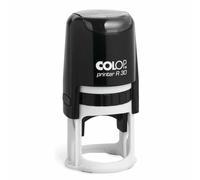 Mister Timbri Timbro Autoinchiostrante Rotondo Ø30mm Personalizzabile - 5 Righe di Testo, Ecologico e Ideale per Dati Aziendali o Firma