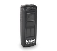 Mister Timbri Timbro Autoinchiostrante Tascabile Trodat 9511 38x14 mm Rettangolare Personalizzabile - 3 Righe di Testo, Ecologico e Ideale per Dati Aziendali o Firma