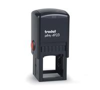 Mister Timbri Timbro Autoinchiostrante Trodat 30x30 mm Quadrato Personalizzabile - 7 Righe di Testo, Ecologico e Ideale per Dati Aziendali o Firma