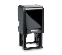 Mister Timbri Timbro Autoinchiostrante Trodat 40x40 mm Quadrato Personalizzabile - 9 Righe di Testo, Ecologico e Ideale per Dati Aziendali o Firma