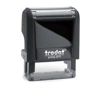 Mister Timbri Timbro Autoinchiostrante Trodat 4911 38x14 mm Rettangolare Personalizzabile - 3 Righe di Testo, Ecologico e Ideale per Dati Aziendali o Firma