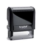 Mister Timbri Timbro Autoinchiostrante Trodat 4912 47x18 mm Rettangolare Personalizzabile - 4 Righe di Testo, Ecologico e Ideale per Dati Aziendali o Firma