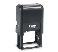 Mister Timbri Timbro Autoinchiostrante Trodat Rettangolare Personalizzabile - 2 Righe di Testo, Ecologico e Ideale per Dati Aziendali o Firma (Nero, 41 x 24 mm)