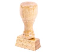 Mister Timbri Timbro in Legno Manuale 10x40 mm Rettangolare Personalizzabile - 2 Righe di Testo, Ecologico e Ideale per Dati Aziendali o Firma