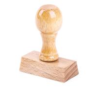 Mister Timbri Timbro in Legno Manuale 15x30 mm Rettangolare Personalizzabile - 3 Righe di Testo, Ecologico e Ideale per Dati Aziendali o Firma