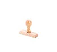 Mister Timbri Timbro in Legno Manuale 25x50 mm Rettangolare Personalizzabile - 6 Righe di Testo, Ecologico e Ideale per Dati Aziendali o Firma