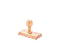 Mister Timbri Timbro in Legno Manuale 30x100 mm Rettangolare Personalizzabile - 7 Righe di Testo, Ecologico e Ideale per Dati Aziendali o Firma