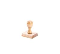 Mister Timbri Timbro in Legno Manuale 30x50 mm Rettangolare Personalizzabile - 7 Righe di Testo, Ecologico e Ideale per Dati Aziendali o Firma