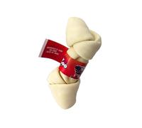 MISTER ZOO - Osso da masticare per cani in 100% pelle naturale taglia 4/5, giocattolo da masticare in pelle naturale disidratata per la cura dei denti (Medio)