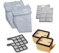Mistericambio - 12 Sacchetti folletto compatibili e profumi - Due filtri hepa per folletto compatibili e due Griglie - Accessori compatibili Vorwerk Folletto VK 135/136 - Accessori Folletto