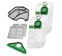 mistericambio Kit Risparmio 12 Sacchetti 12 Profumi 2 Griglie Motore 1 Setola Compatibile per Folletto VK 140 150