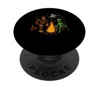 Misterioso incontro nella foresta con UFO e fuoco PopSockets PopGrip Adesivo