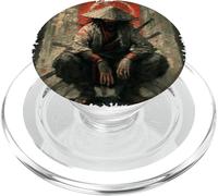 misterioso, samurai, guerriero, in, angosciato, grunge, arte, stile PopSockets PopGrip per MagSafe