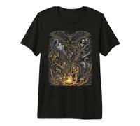 Mistero Foresta Creature Bigfoot Mothman Leggende Maglietta Premium
