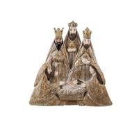 Mistero Nascita Piramide da 1 Pezzo imitando Legno con Re 21x6x20 cm