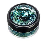 Mistica Glitter biodegradabili ed ecologici a pezzi della Moon Glitter - Glitter cosmetici per il volto, il corpo, le unghie, i capelli e le labbra - 100% Biologici - 3g - Acquario