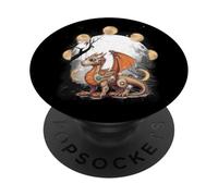 Mistico foresta fiaba figura drago bambini drago PopSockets PopGrip Adesivo