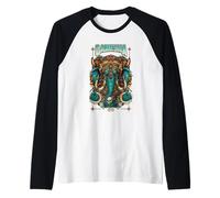 Mistico indù Ganesha Sacro Elefante Dio Protettore Spirituale Maglia con Maniche Raglan