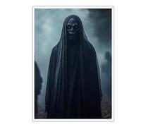 Mistico Inquietante Tela di canapa Arte della parete Figura gotica Stampe astratte Murale Immagini uniche Opera d'arte Pittura Poster scuri per l'arredamento del soggiorno 50x75cm Senza cornice