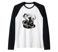 Mistico Luna Piena Drago Donna Fantasy Notte Maglia con Maniche Raglan