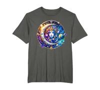 Mistico Sole e Luna Celeste Yin Yang Estetica Mistica Maglietta