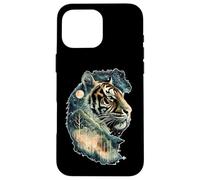 Mistico Tigre Spirito Foresta Celeste Jungle Animal Art Custodia per iPhone 16 Pro Max