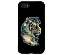 Mistico Tigre Spirito Foresta Celeste Jungle Animal Art Custodia per iPhone SE (2020) / 7/8