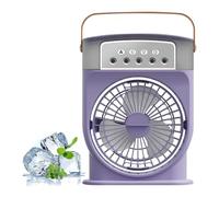 Misting Fan, Personal Air Cooler, 10.24x8.27 Inches Portable Water Mister, 5-Hole Spray Nozzle, 600ml Refillable Tank, Ideal for Outdoor Beach Yoga Meditation Kitchen Outings