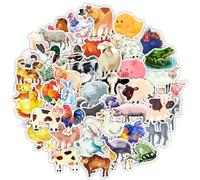 Mistree 50 Adesivi Animali da Fattoria per Bambini, 5-7 CM, Adesivi Animali Piccoli