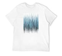 MISTT WOPII 100% Cotton Mist Forest Men 3D Print T Shirt Summer Creative Design Casual Tees Tops Male Short Sleeve T-Shirt White 3XL