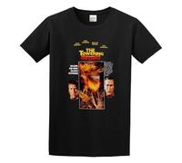 MISTT WOPII Holden Mcqueenman The Towering Inferno Movie Handsome Chest Creativity Short Sleeve Abstract T-Shirt Black M
