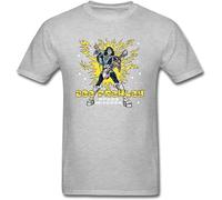 MISTT WOPII Men's Ace Frehley Space Invader T Shirt T-Shirts Grey M