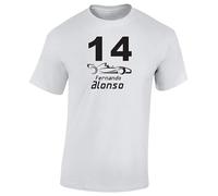 MISTT WOPII Men's Fernando Alonso 14 Fit-Shirt White M
