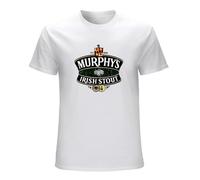 MISTT WOPII Men's Murphy's Irish Stout Vintage Worn Look T-Shirts White L