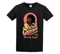 MISTT WOPII Men's Sexual Chocolate 88' World Tour Mr Randy Watson Eddie Murphy T-Shirts Black L