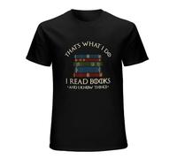 MISTT WOPII Men's That's What I Do I Read Books And I Know Things - Reading Gift Unisex T-Shirts Black S
