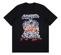 MISTT WOPII Playboi Carti T-Shirt Graphic Tee for Men Black 3XL