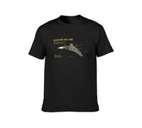 MISTT WOPII Sukhoi Su-35 Air Fighter Aircraft Jet Air Fighter Aircraft Blueprint T-Shirt Mens Unisex Tee Black M