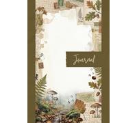 Misty Autumn Forest Junk Journal Pages - 6x9 Aesthetic Stationery Paper - 100 Decorative Writing Sheets with Rainy Woodland Mushrooms, Muddy Trails, Animal Tracks, and Vintage Fall Ephemera Textures