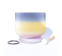Misty Blue, Yellow And Purple Mosaic, Crystal Yoga Singing Bowl, 7-12 Inches, Handmade, Meditation Props To Relieve Fatigue And Anxiety, Suitable For Beginners And Profes(12 Pollici)