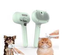 Misty Brush for Dogs, 3 in 1 Cat Dog Steam Brush, Comfortable Pet Brush, 3 in 1 Water Dog Brush with Water Tank, Steam Dog Brush for Shedding Matted Hair (Green)